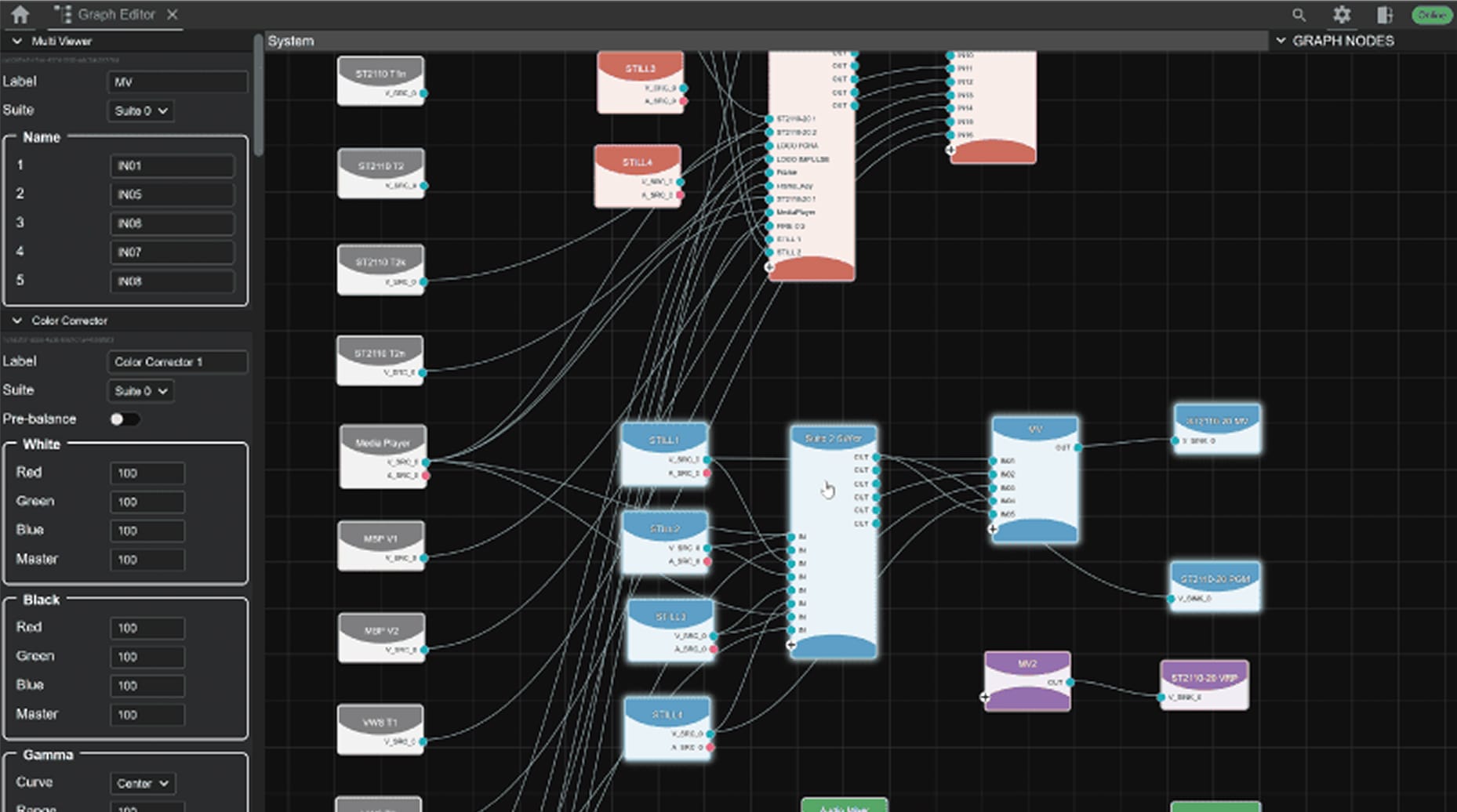 Web GUI “Graph Editor”